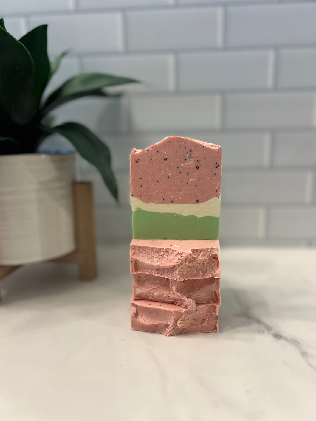 Watermelon sugar cold process soap