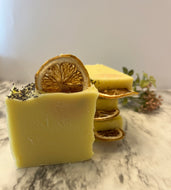 Lemon poppy seed cold process soap