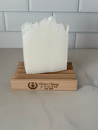 Handmade soap dish with logo