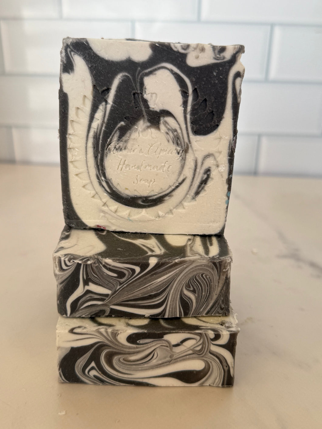 Black salt & cypress cold process soap