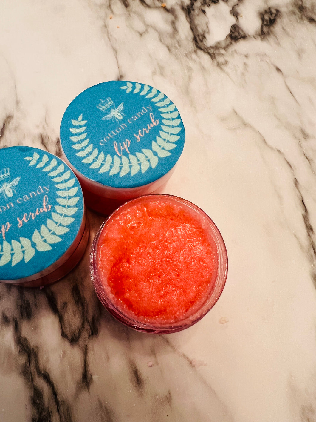 Cotton candy sugar lip scrub