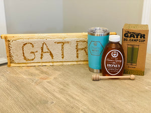 20 oz Gatr camp cup with Averie’s Apiary logo